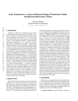 Early Transformers: A study on Efficient Training of Transformer Models
  through Early-Bird Lottery Tickets