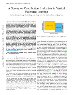 A Survey on Contribution Evaluation in Vertical Federated Learning