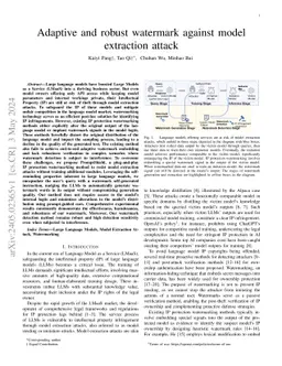 ModelShield: Adaptive and Robust Watermark against Model Extraction Attack