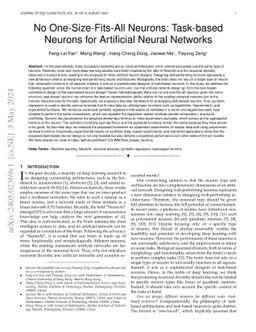 No One-Size-Fits-All Neurons: Task-based Neurons for Artificial Neural
  Networks