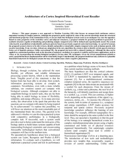 Architecture of a Cortex Inspired Hierarchical Event Recaller