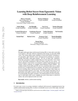 Learning Robot Soccer from Egocentric Vision with Deep Reinforcement
  Learning