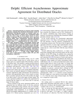 Delphi: Efficient Asynchronous Approximate Agreement for Distributed
  Oracles