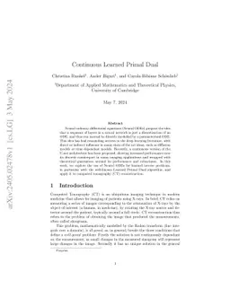 Continuous Learned Primal Dual