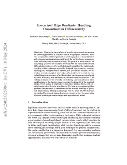 Rasterized Edge Gradients: Handling Discontinuities Differentiably