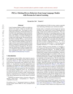 PICLe: Eliciting Diverse Behaviors from Large Language Models with
  Persona In-Context Learning