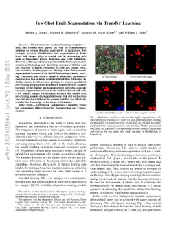Few-Shot Fruit Segmentation via Transfer Learning