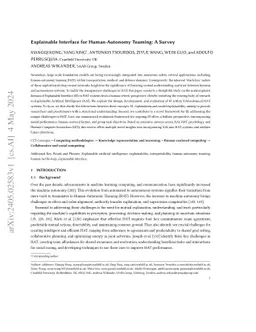 Explainable Interface for Human-Autonomy Teaming: A Survey