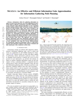 MEXGEN: An Effective and Efficient Information Gain Approximation for
  Information Gathering Path Planning