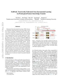 FedProK: Trustworthy Federated Class-Incremental Learning via
  Prototypical Feature Knowledge Transfer