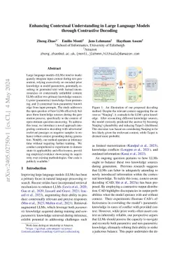 Enhancing Contextual Understanding in Large Language Models through
  Contrastive Decoding
