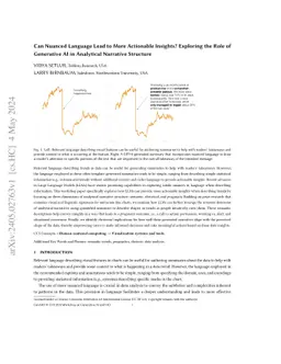 Can Nuanced Language Lead to More Actionable Insights? Exploring the
  Role of Generative AI in Analytical Narrative Structure
