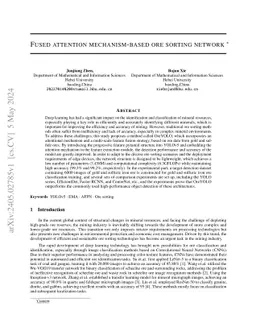 Fused attention mechanism-based ore sorting network