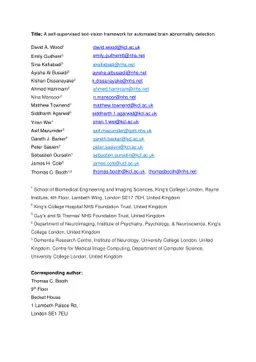 A self-supervised text-vision framework for automated brain abnormality
  detection