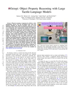 Octopi: Object Property Reasoning with Large Tactile-Language Models