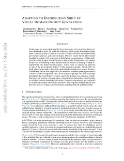 Adapting to Distribution Shift by Visual Domain Prompt Generation