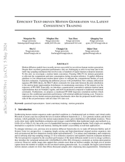 Efficient Text-driven Motion Generation via Latent Consistency Training