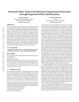 Stochastic RAG: End-to-End Retrieval-Augmented Generation through
  Expected Utility Maximization