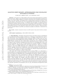 Adaptive deep density approximation for stochastic dynamical systems