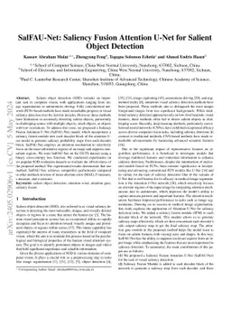 SalFAU-Net: Saliency Fusion Attention U-Net for Salient Object Detection