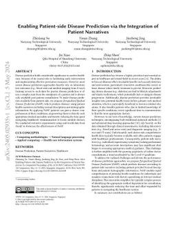 Enabling Patient-side Disease Prediction via the Integration of Patient
  Narratives