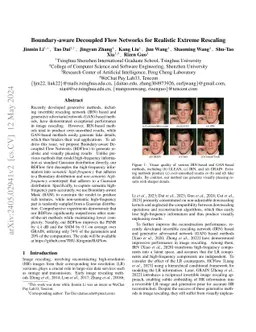 Boundary-aware Decoupled Flow Networks for Realistic Extreme Rescaling
