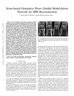 Score-based Generative Priors Guided Model-driven Network for MRI
  Reconstruction