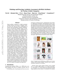 Paintings and Drawings Aesthetics Assessment with Rich Attributes for
  Various Artistic Categories