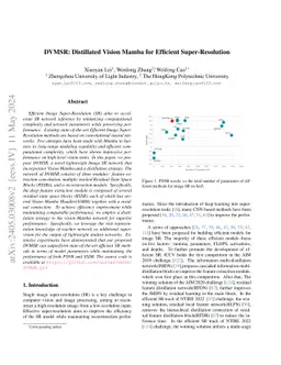 DVMSR: Distillated Vision Mamba for Efficient Super-Resolution