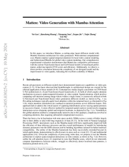 Matten: Video Generation with Mamba-Attention