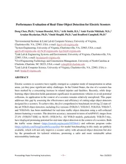 Performance Evaluation of Real-Time Object Detection for Electric
  Scooters