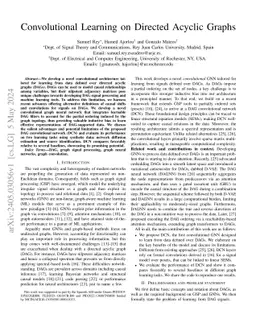 Convolutional Learning on Directed Acyclic Graphs