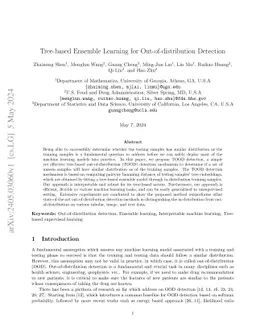 Tree-based Ensemble Learning for Out-of-distribution Detection