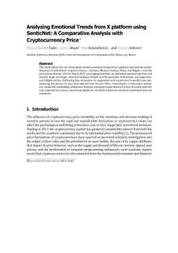 Analyzing Emotional Trends from X platform using SenticNet: A
  Comparative Analysis with Cryptocurrency Price