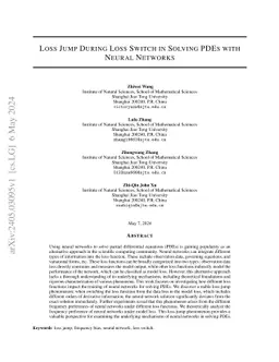 Loss Jump During Loss Switch in Solving PDEs with Neural Networks