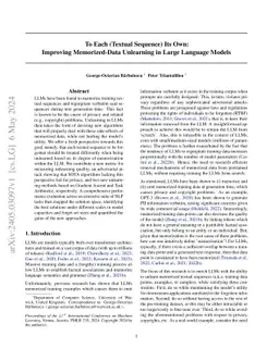 To Each (Textual Sequence) Its Own: Improving Memorized-Data Unlearning
  in Large Language Models