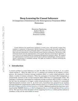 Deep Learning for Causal Inference: A Comparison of Architectures for
  Heterogeneous Treatment Effect Estimation