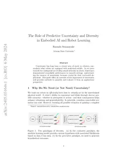The Role of Predictive Uncertainty and Diversity in Embodied AI and
  Robot Learning