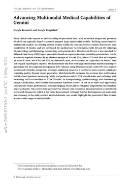 Advancing Multimodal Medical Capabilities of Gemini