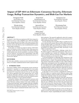 Impact of EIP-4844 on Ethereum: Consensus Security, Ethereum Usage,
  Rollup Transaction Dynamics, and Blob Gas Fee Markets