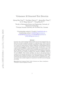 Vietnamese AI Generated Text Detection