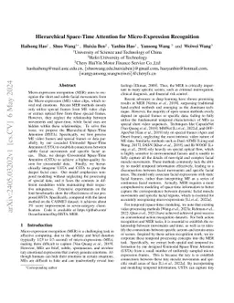 Hierarchical Space-Time Attention for Micro-Expression Recognition