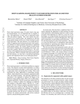 Deep Learning-based Point Cloud Registration for Augmented
  Reality-guided Surgery