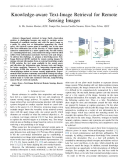 Knowledge-aware Text-Image Retrieval for Remote Sensing Images