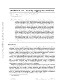 Don't Waste Your Time: Early Stopping Cross-Validation
