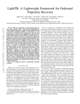 LightTR: A Lightweight Framework for Federated Trajectory Recovery