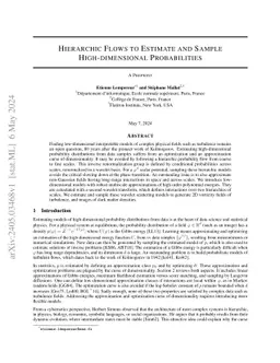 Hierarchic Flows to Estimate and Sample High-dimensional Probabilities
