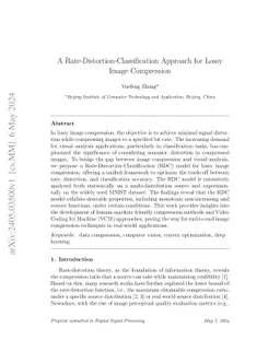 A Rate-Distortion-Classification Approach for Lossy Image Compression