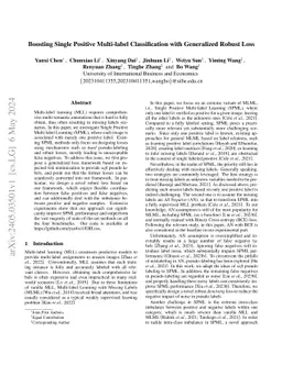 Boosting Single Positive Multi-label Classification with Generalized
  Robust Loss