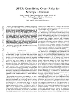 QBER: Quantifying Cyber Risks for Strategic Decisions